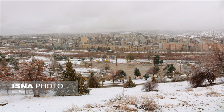 یاسوج زیبا پس از بارش برف پاییزی/ تصاویر